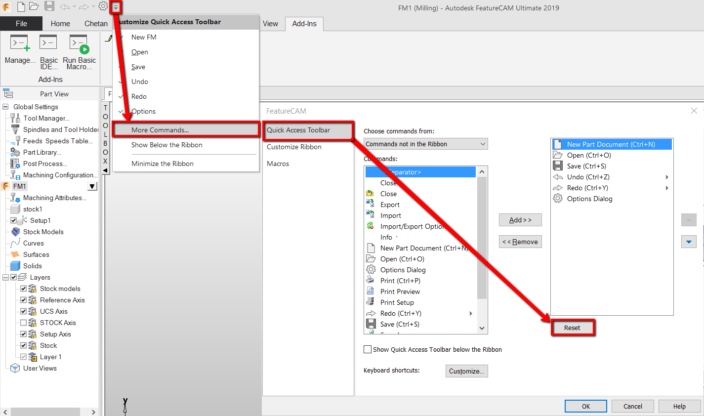 Visio Quick Access Toolbar