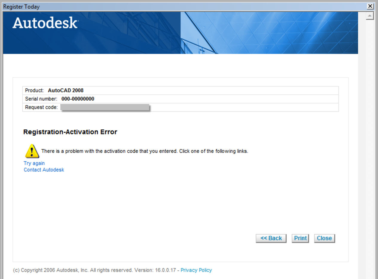Registrationactivation Error (0015.111)