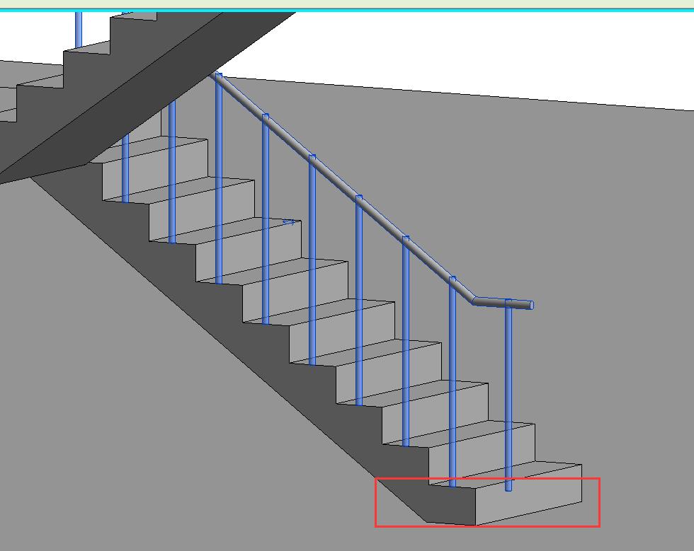 Railings on the stair cannot connect to the floor when split path in