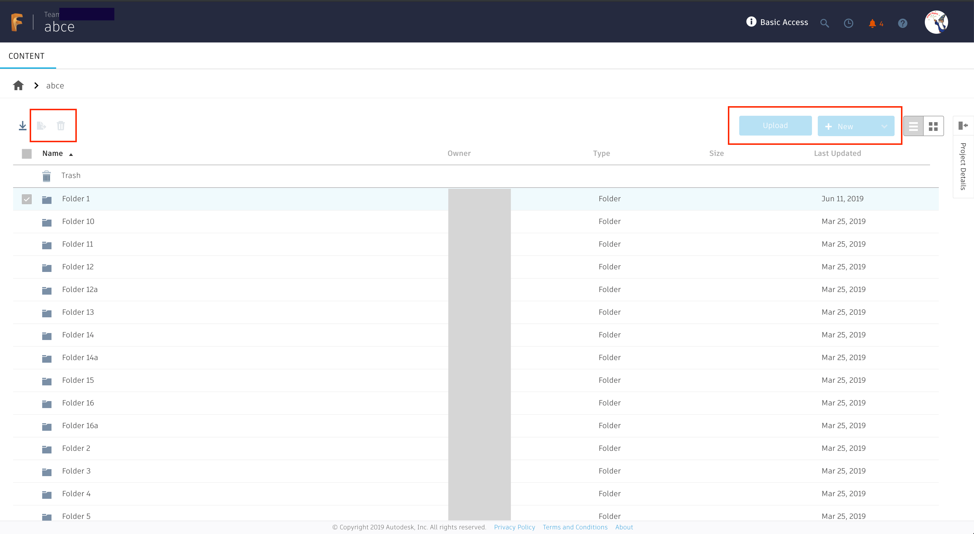 The Upload, Export, and Create Project buttons are greyed out in Fusion