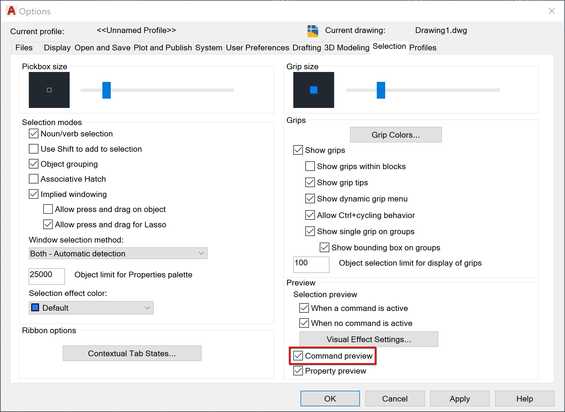 Unable to view command previews in AutoCAD AutoCAD Autodesk