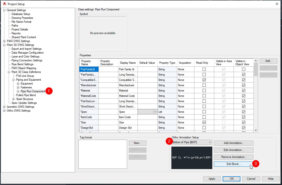 How to change the annotations text style or height in orthographic