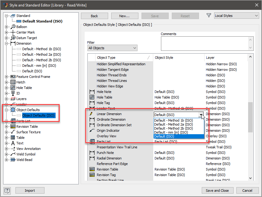 How to set default dimension style in Inventor drawing Inventor