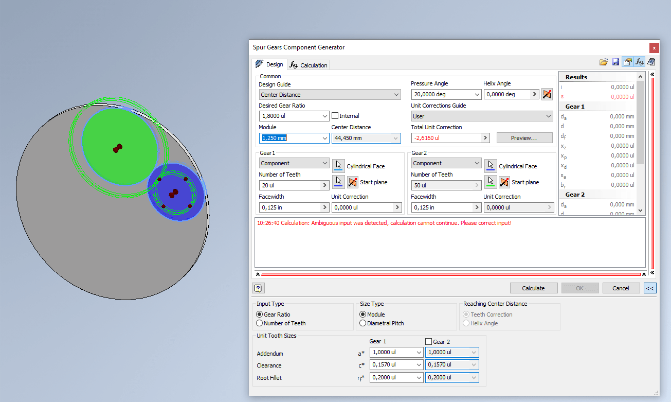 How to design gears using Inventor spur gears components