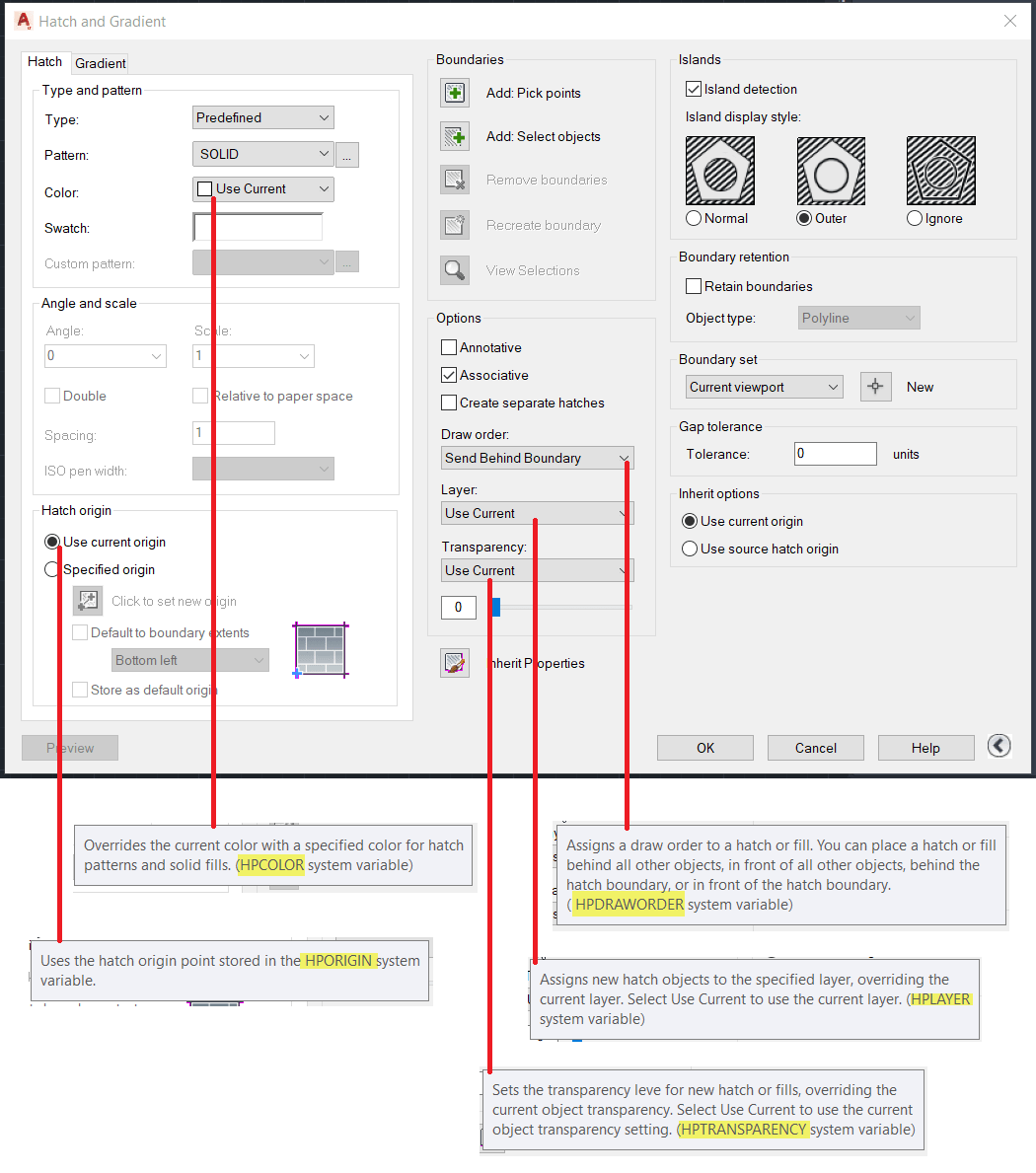 Newly created hatches do not display on specific drawings in AutoCAD