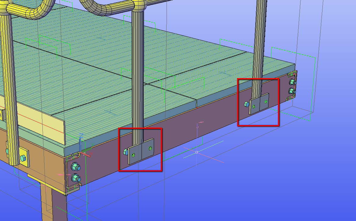 Monowills handrail shows incorrect positions of connection plate and