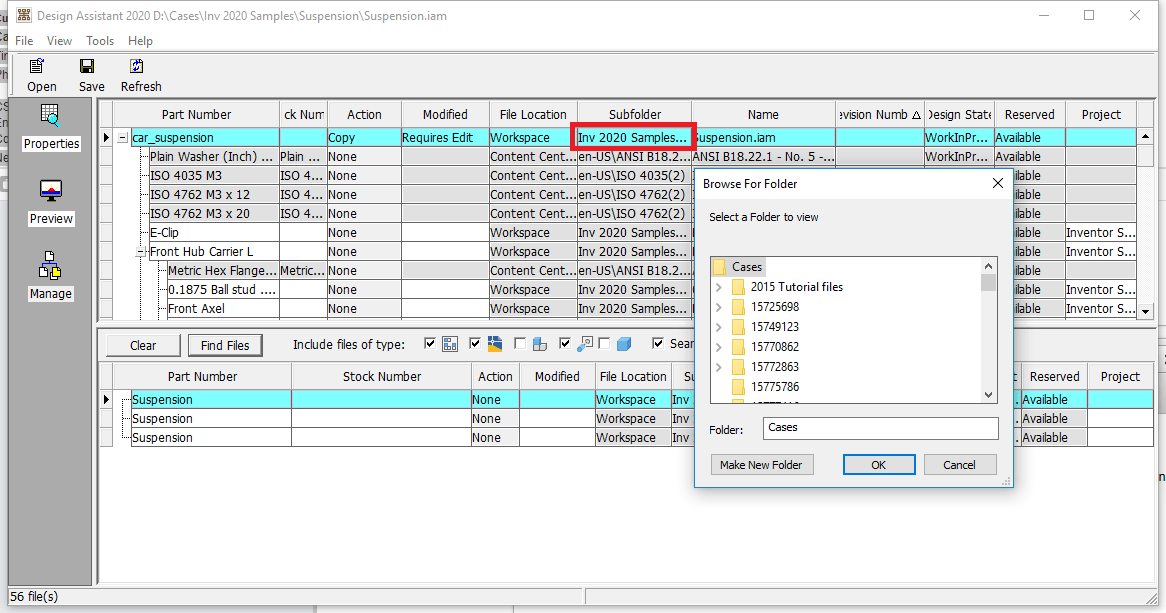 How can a file be copied renamed and moved to another folder in Inventor