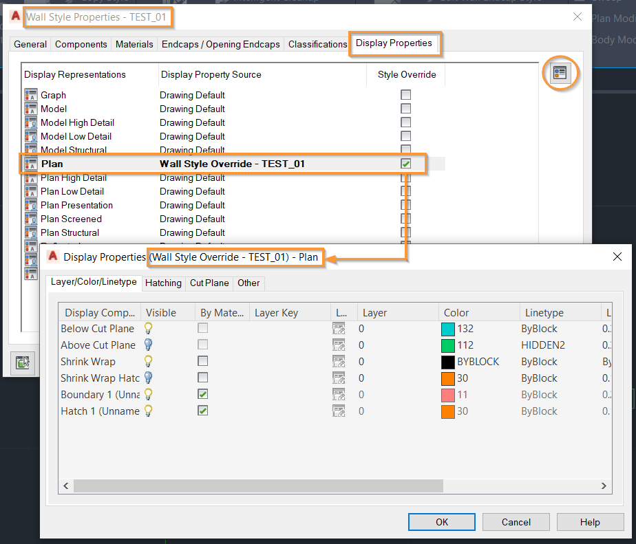 AEC objects do not change color although the display configuration was