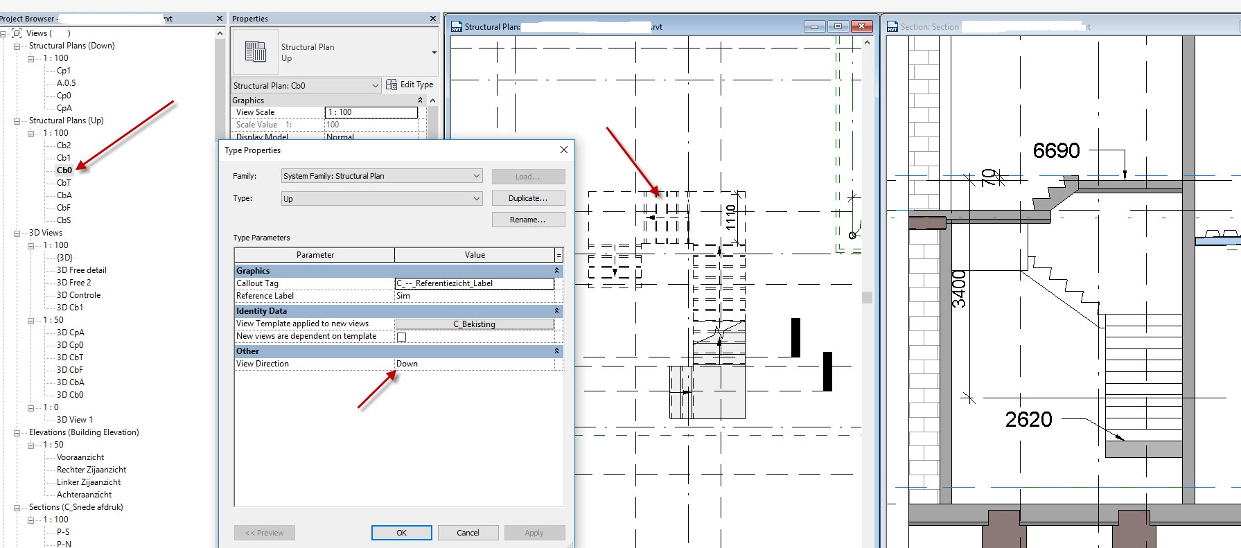 Stair treads not visible in Structural plans looking up in Revit