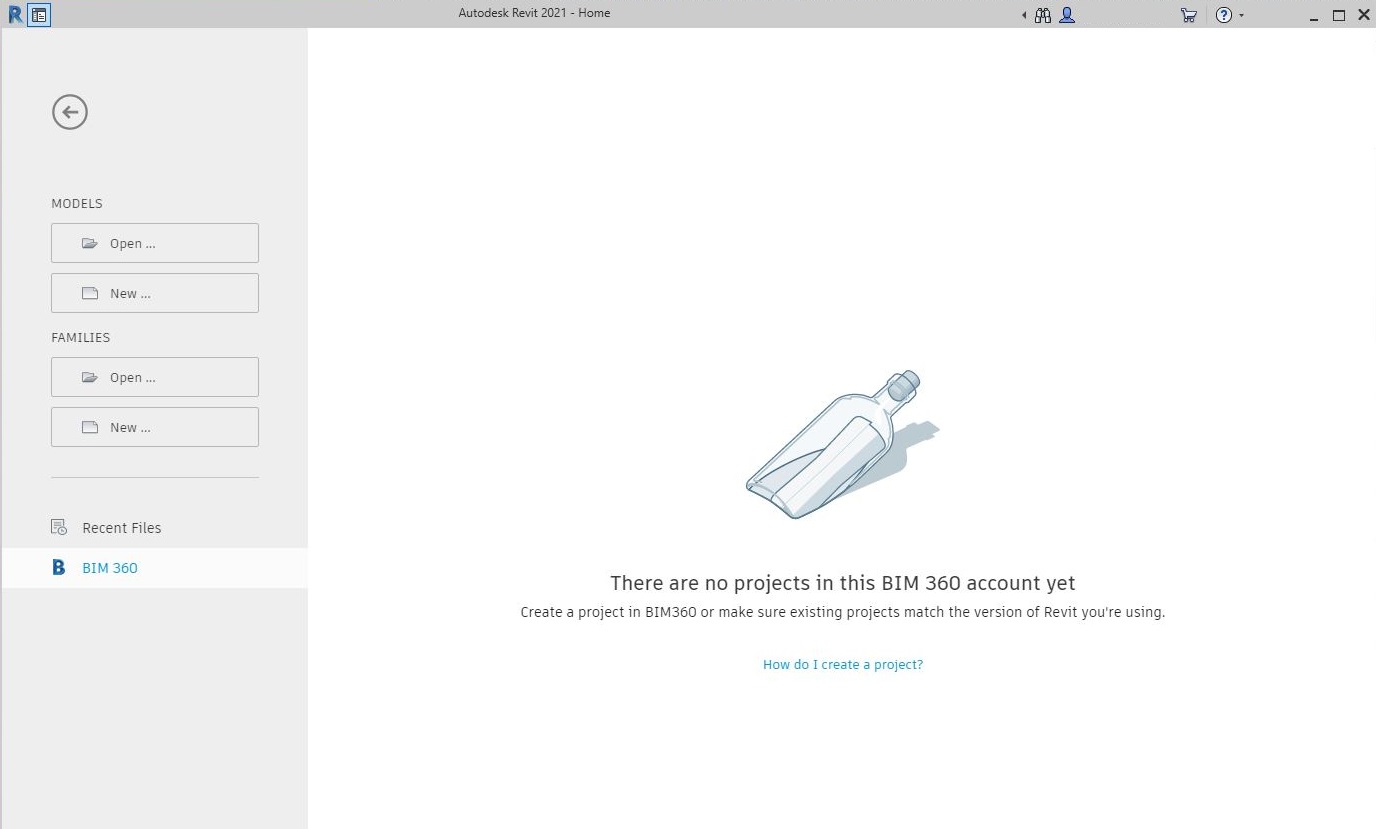 "There are no projects in this BIM 360/Autodesk Docs account yet