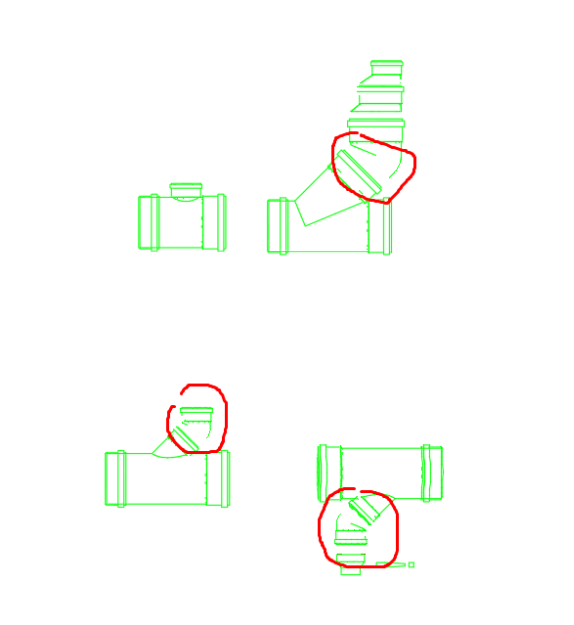 Pipe fittings are not displayed correctly after exporting to DWG from Revit
