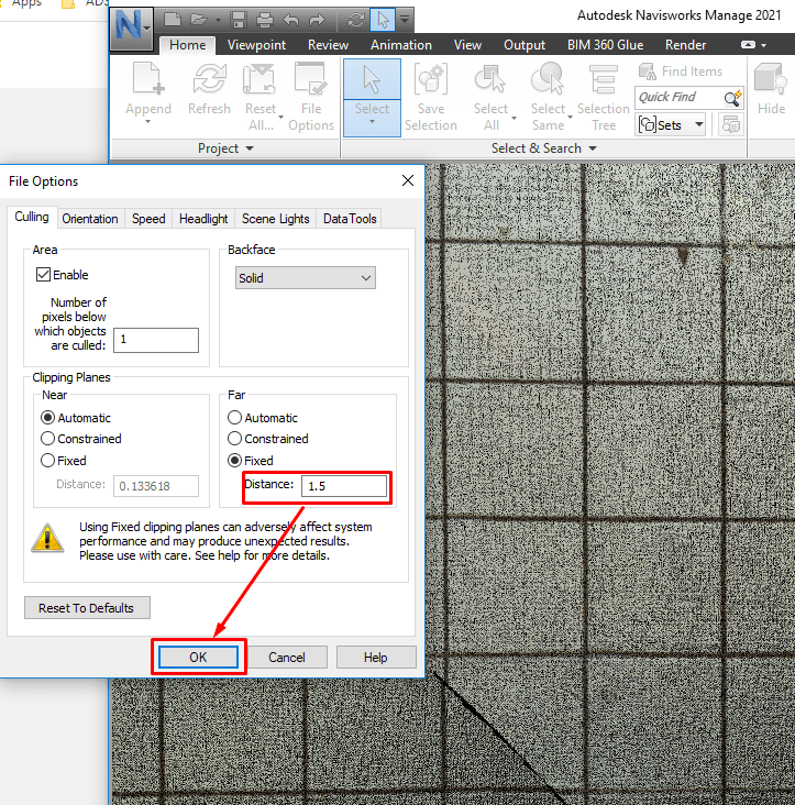 Points from point cloud disappear constantly when zooming in Navisworks