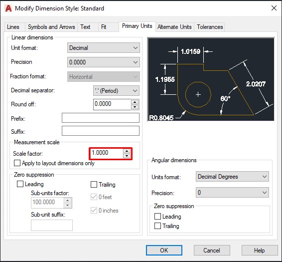 How to dimension using a specific metric unit (m, cm, dm, mm) in AutoCAD