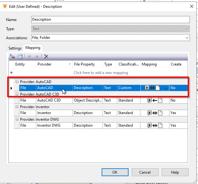 Vault cannot read custom properties from AutoCAD files