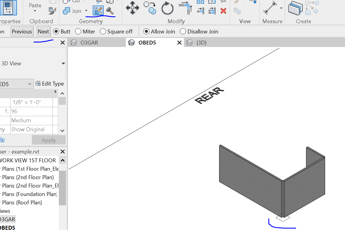 Wall joins do not form correctly if there is already an instance of the
