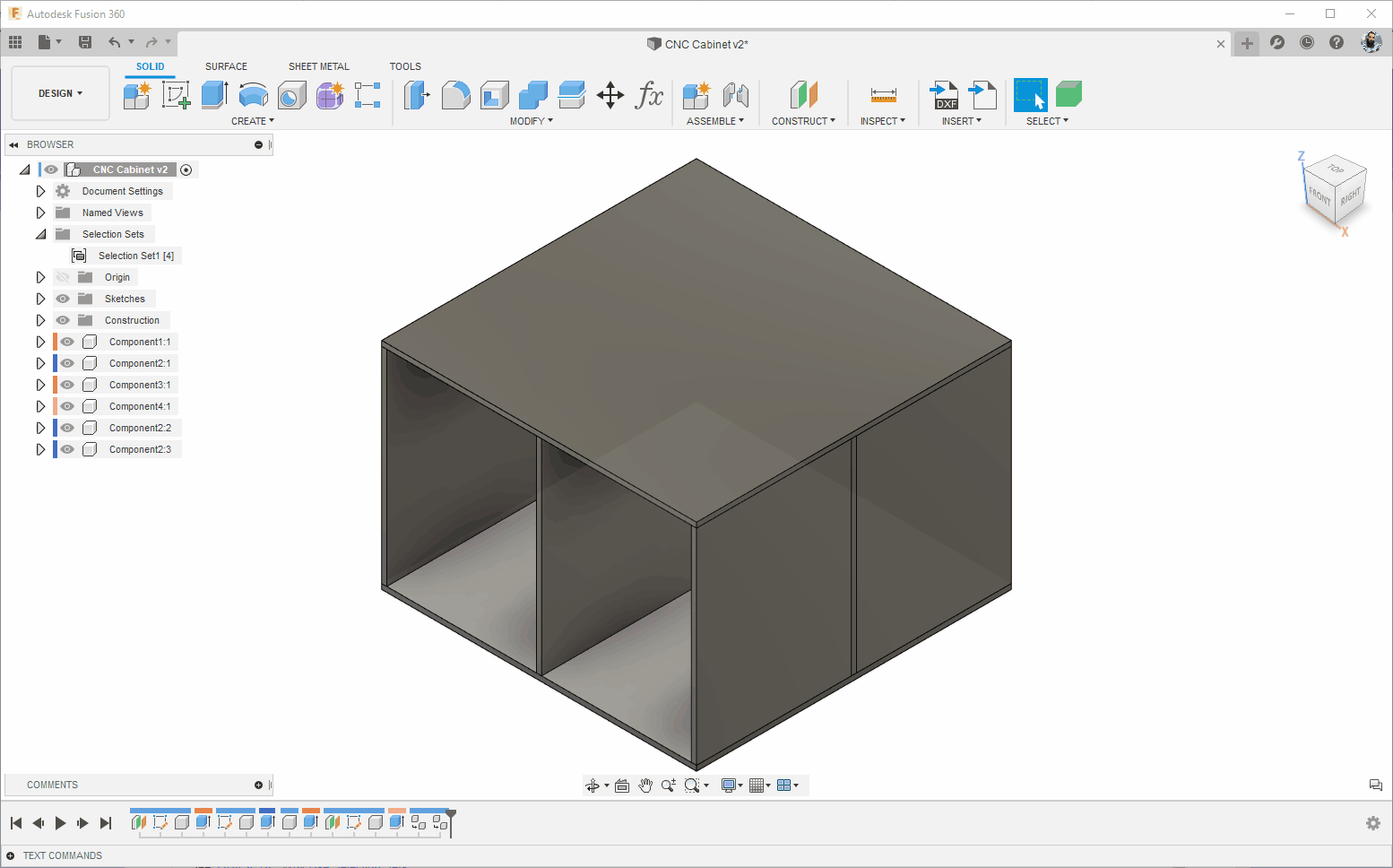 Fusion 360에서 한 번에 여러 구성요소 설정을 제어하거나 선택하는 방법