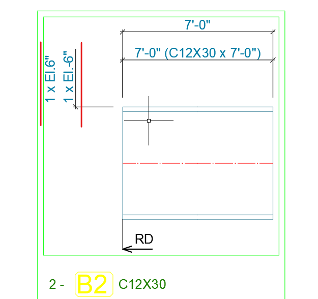 Different Elevation labels for similar beams in Advance Steel