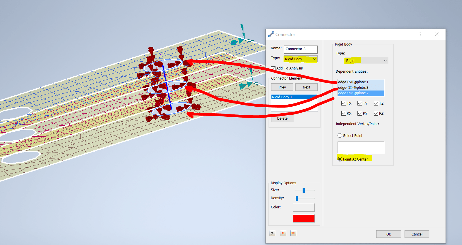 Is it possible to use bolt connectors with shell elements in Inventor
