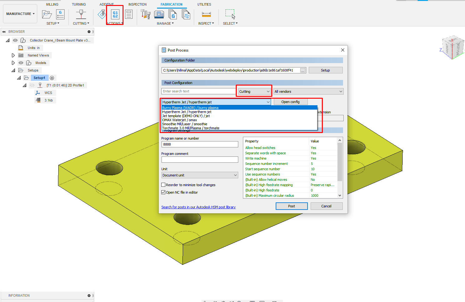 Fusion 360 Help Waterjet, laser, and plasma cutting toolpath is not