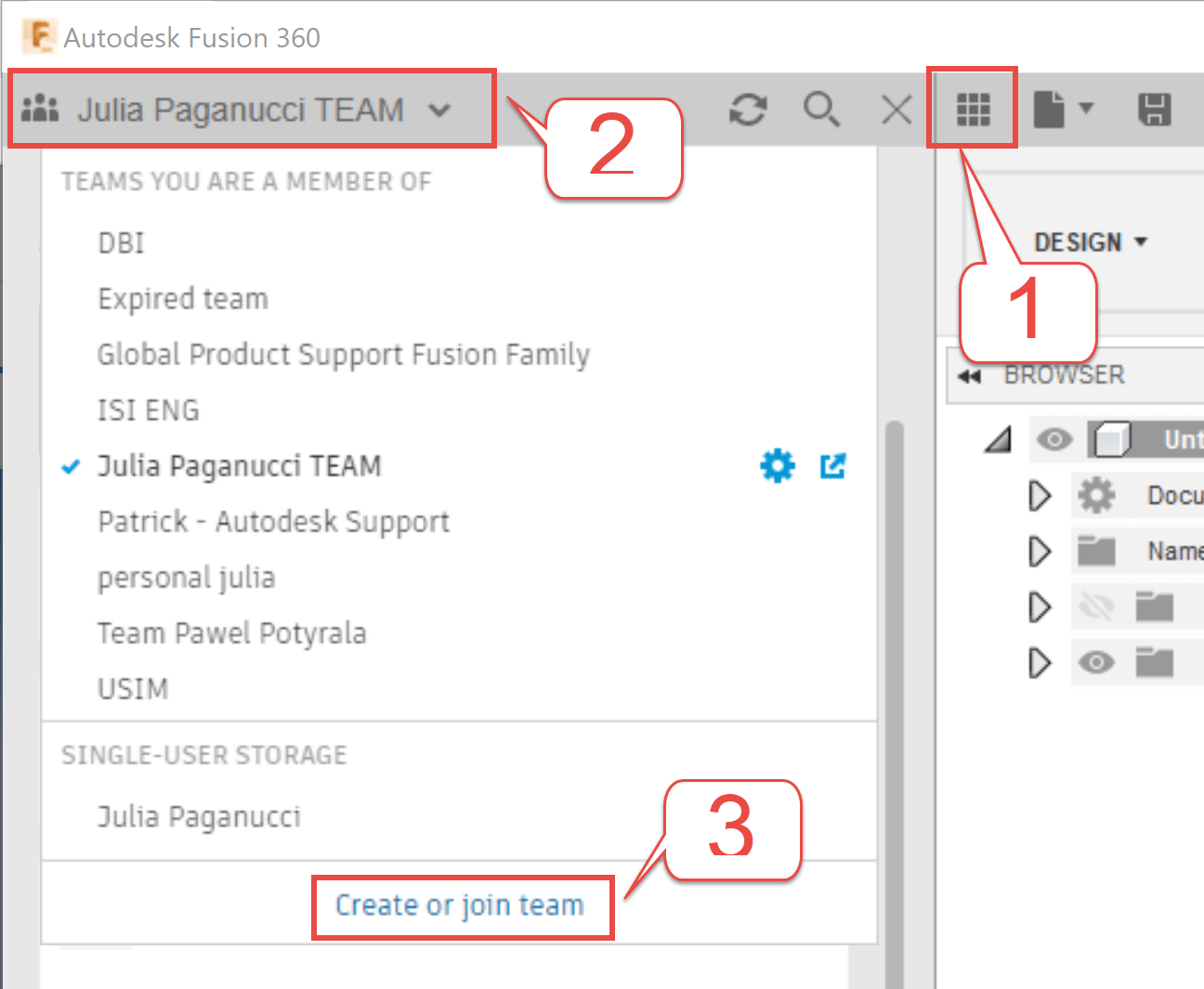 How to create/signup for a Fusion Team Hub