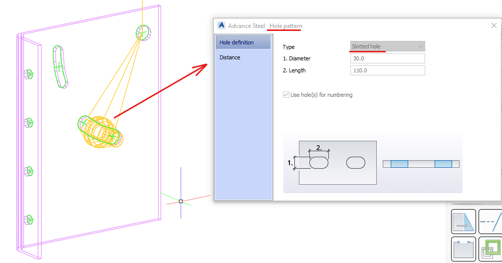 Incorrect representation for contour cut as slotted curved holes in NC