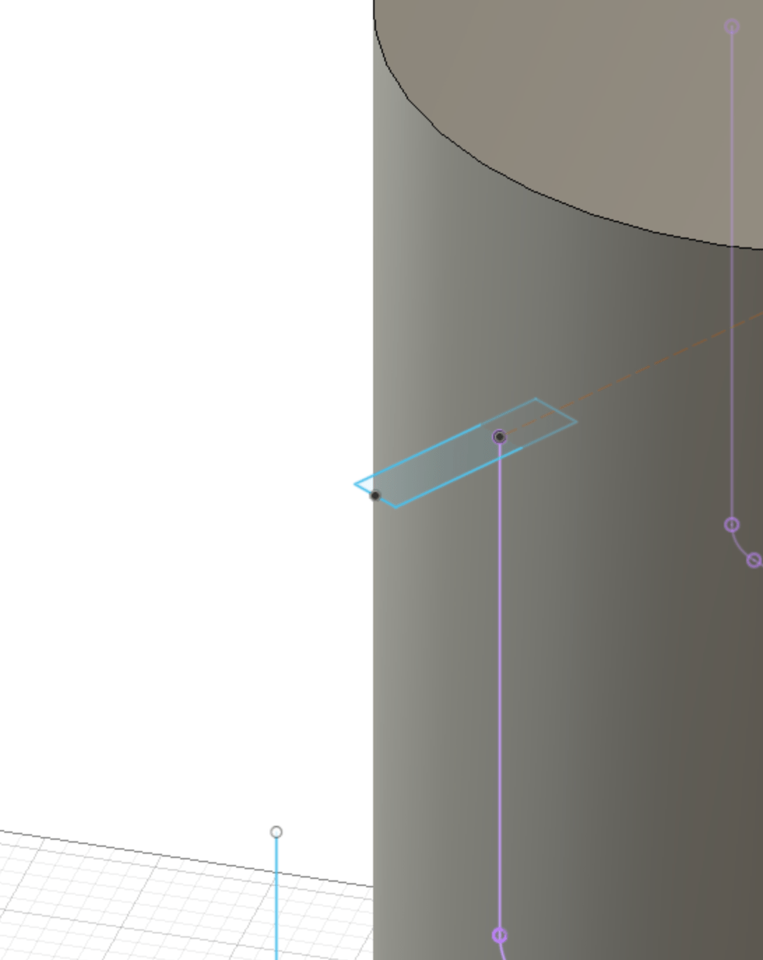How to create a CAM path or modeled slot into a cylinder in Fusion 360