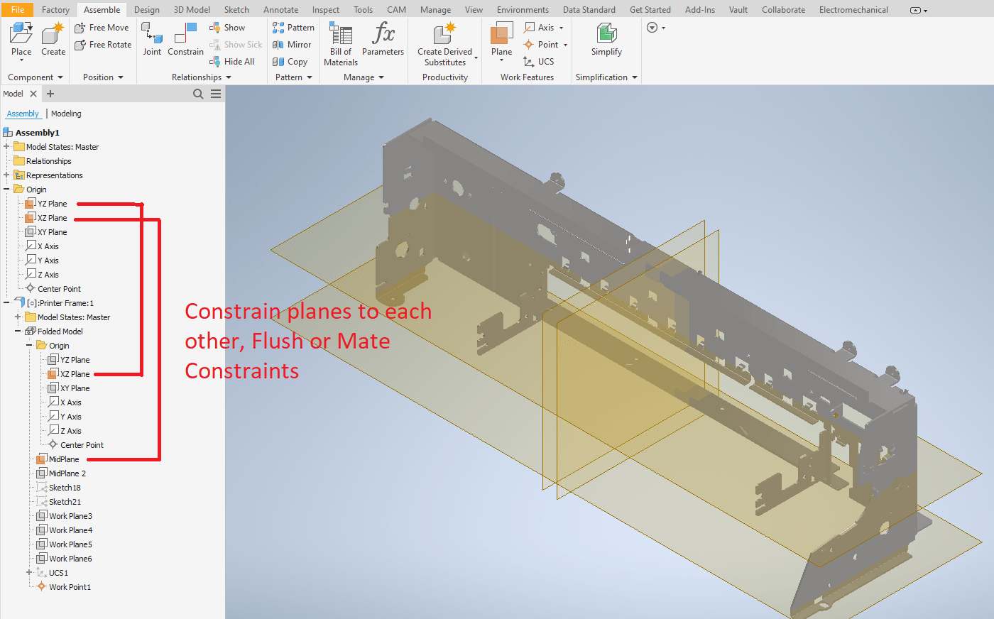 Inventorでパーツをアセンブリ座標系に位置合わせする方法