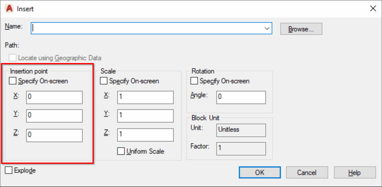 Nothing happens when inserting blocks via INSERT/CLASSICINSERT in AutoCAD