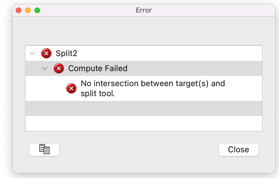 Failed" when using the Split Body command in Fusion