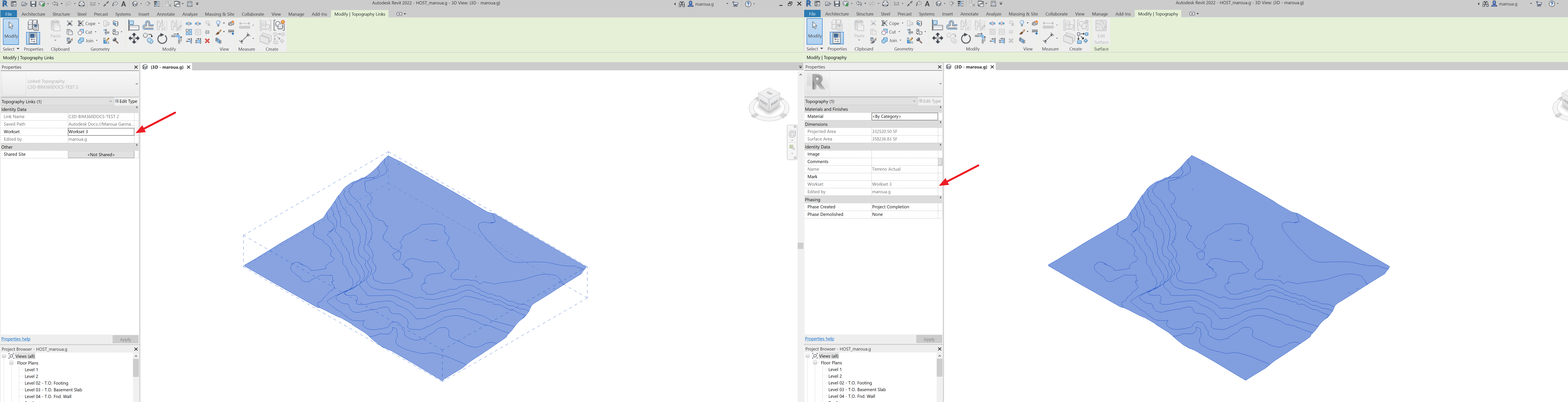 Unable to change the topography's workset in Revit Revit Autodesk