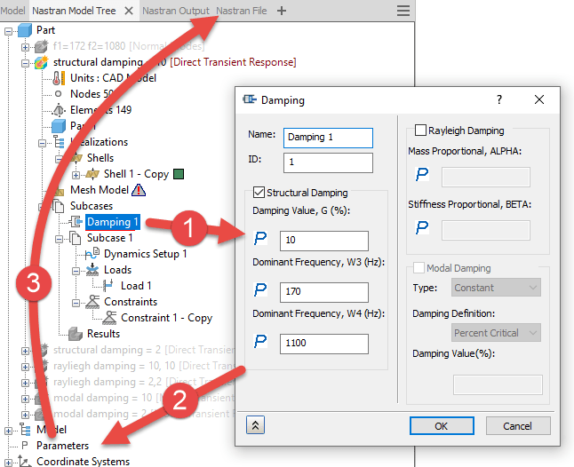 Wrong damping value can be used in a Nastran analysis