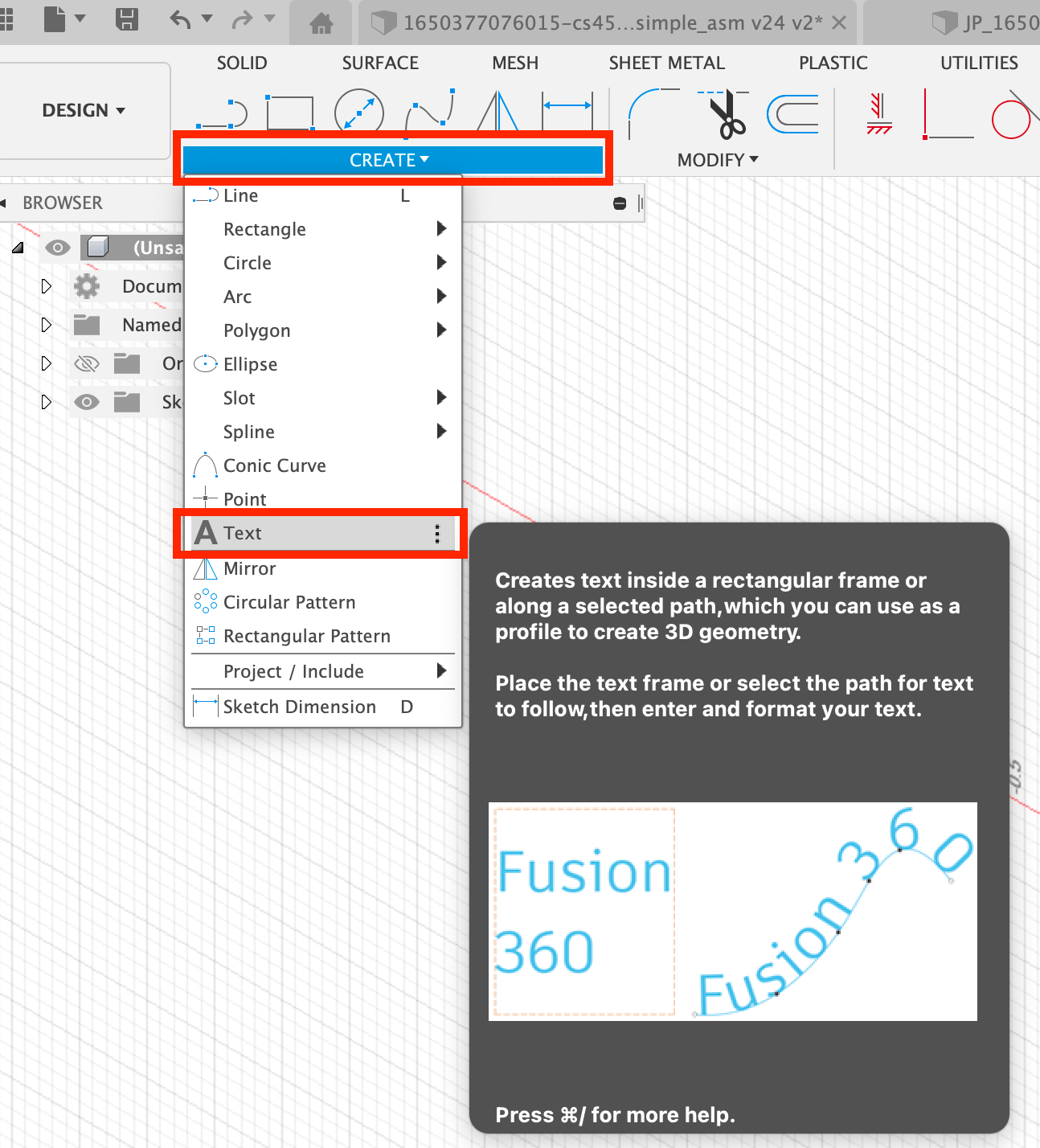 How to sketch text in Fusion 360 Fusion 360 Autodesk Knowledge Network