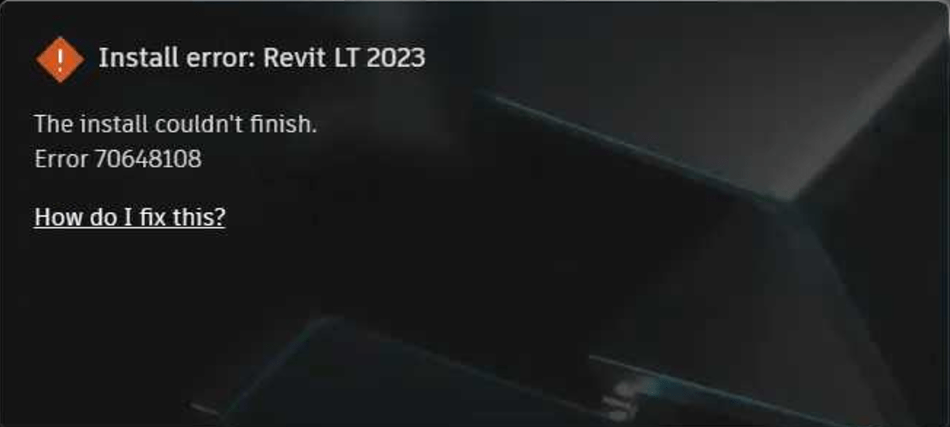 "Autodesk Licensing did not install (error code 706480xx)" when trying