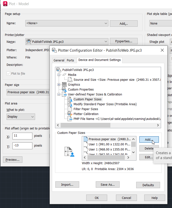 PublishTo JPG results in twisted image on some layouts in AutoCAD