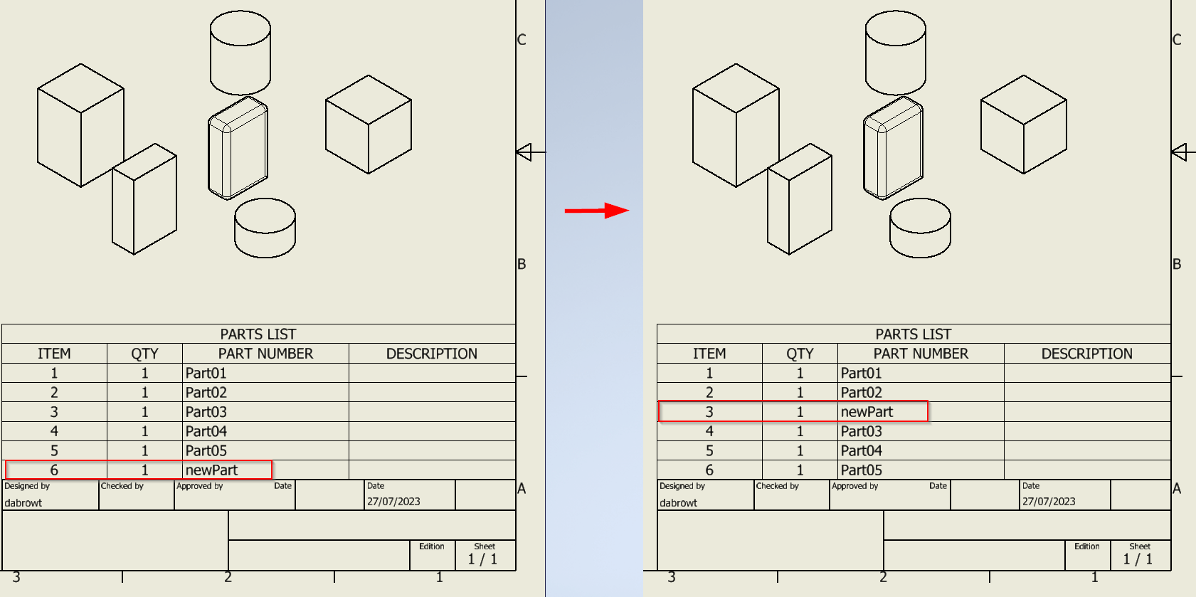 How to renumber a newly added component in an Inventor assembly so that