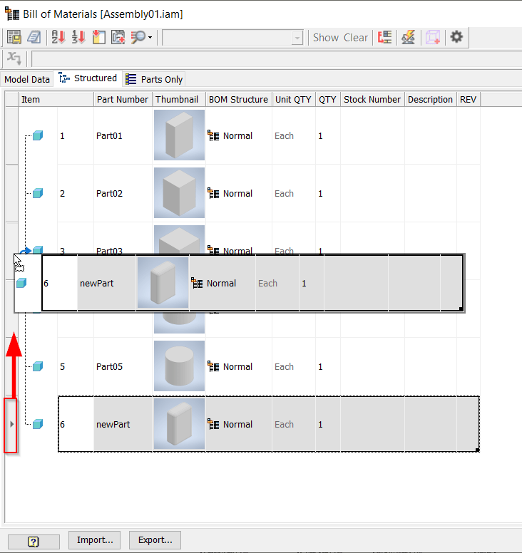 How to renumber a newly added component in an Inventor assembly so that