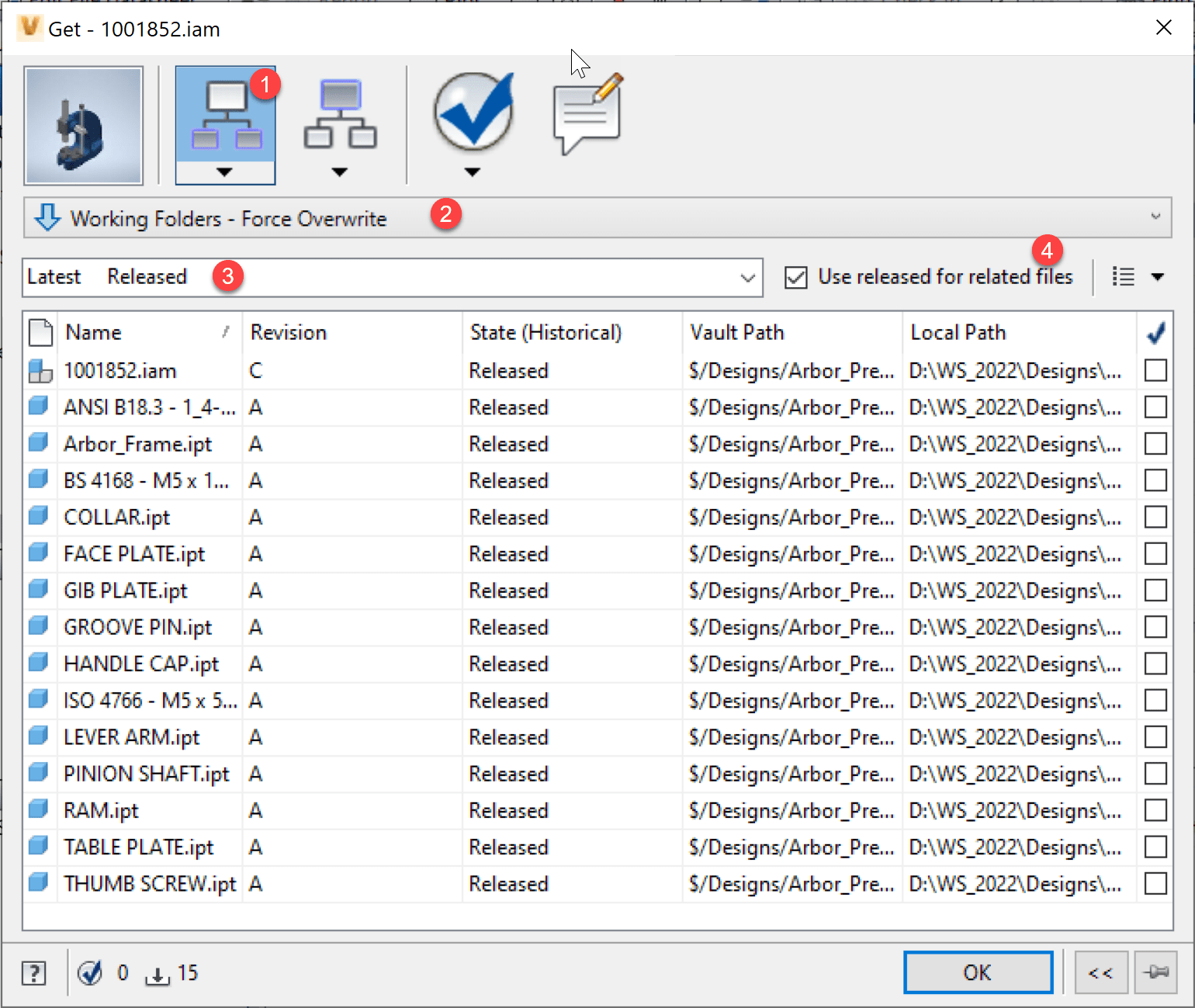 A released assembly needs to be updated after getting the latest