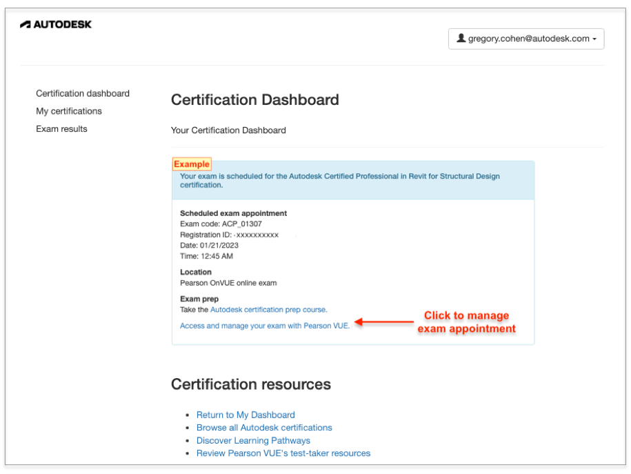 How to cancel or reschedule a certification exam appointment