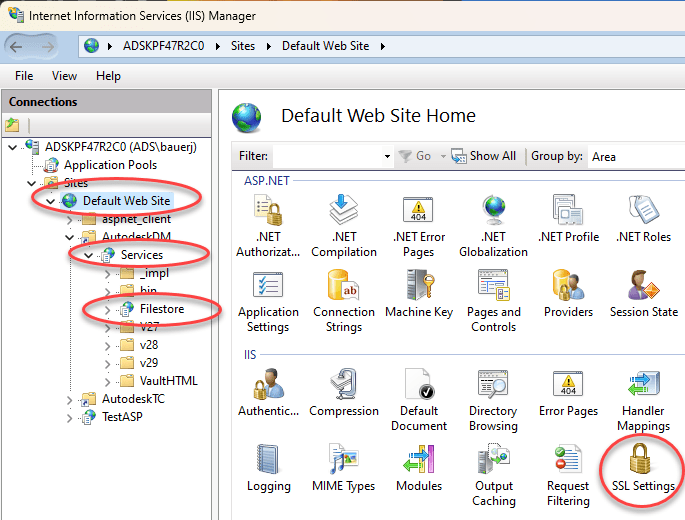 "Data Management Services konnte nicht auf localhost gefunden werden