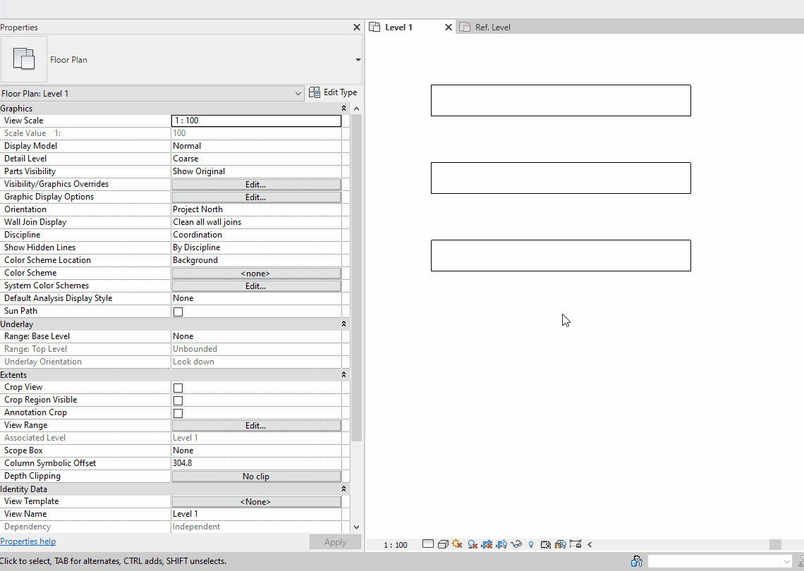 Inconsistent display of blue arrow drag control when modifying elements
