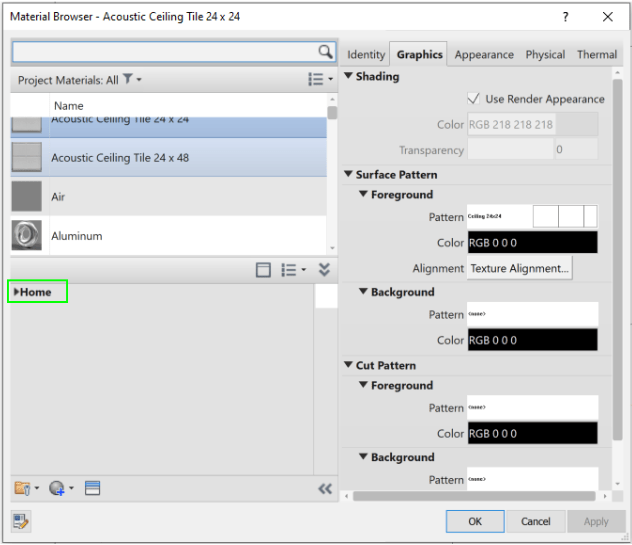 Autodesk materials are missing in Revit