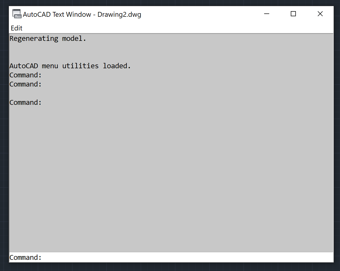 Command line history list pops out in a separate window in AutoCAD