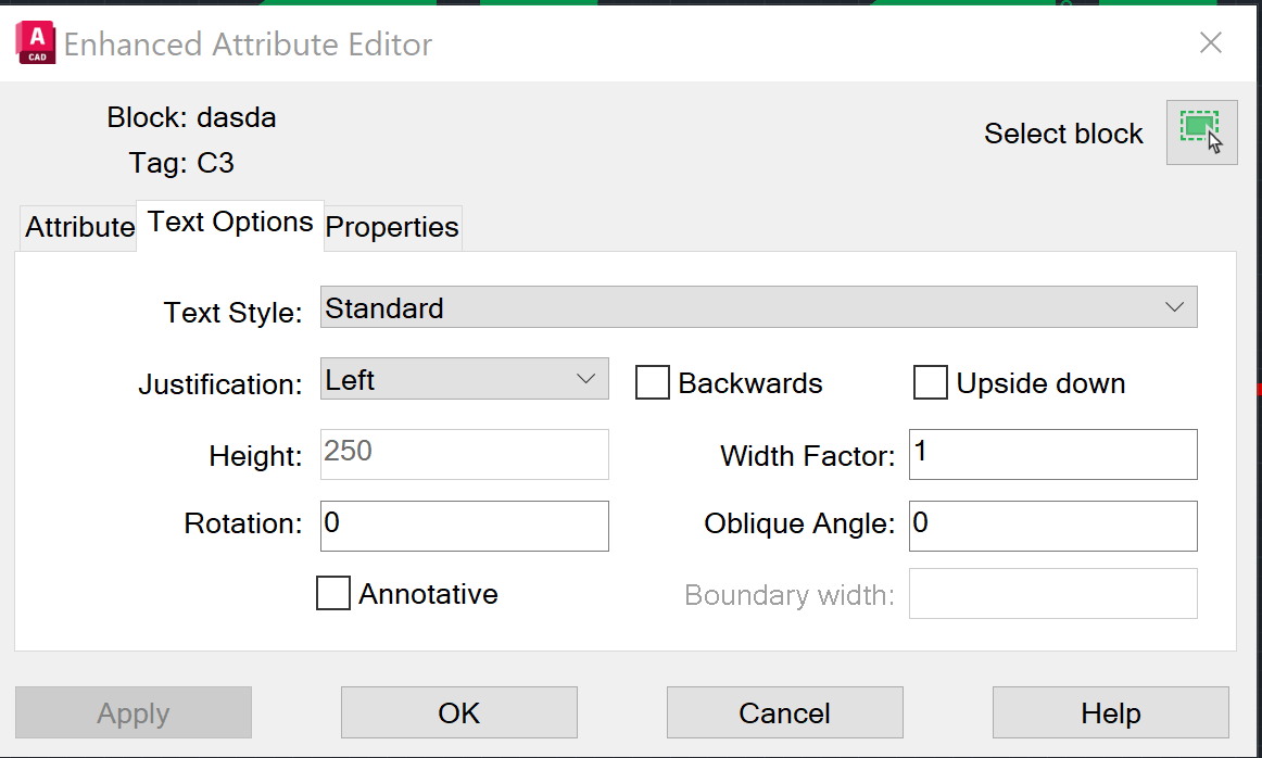 Unable to modify text height in dimension or attribute style in AutoCAD