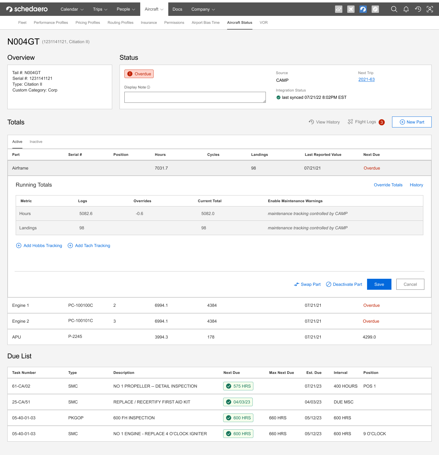 Maintenance Aircraft Status Dashboard Avinode Group