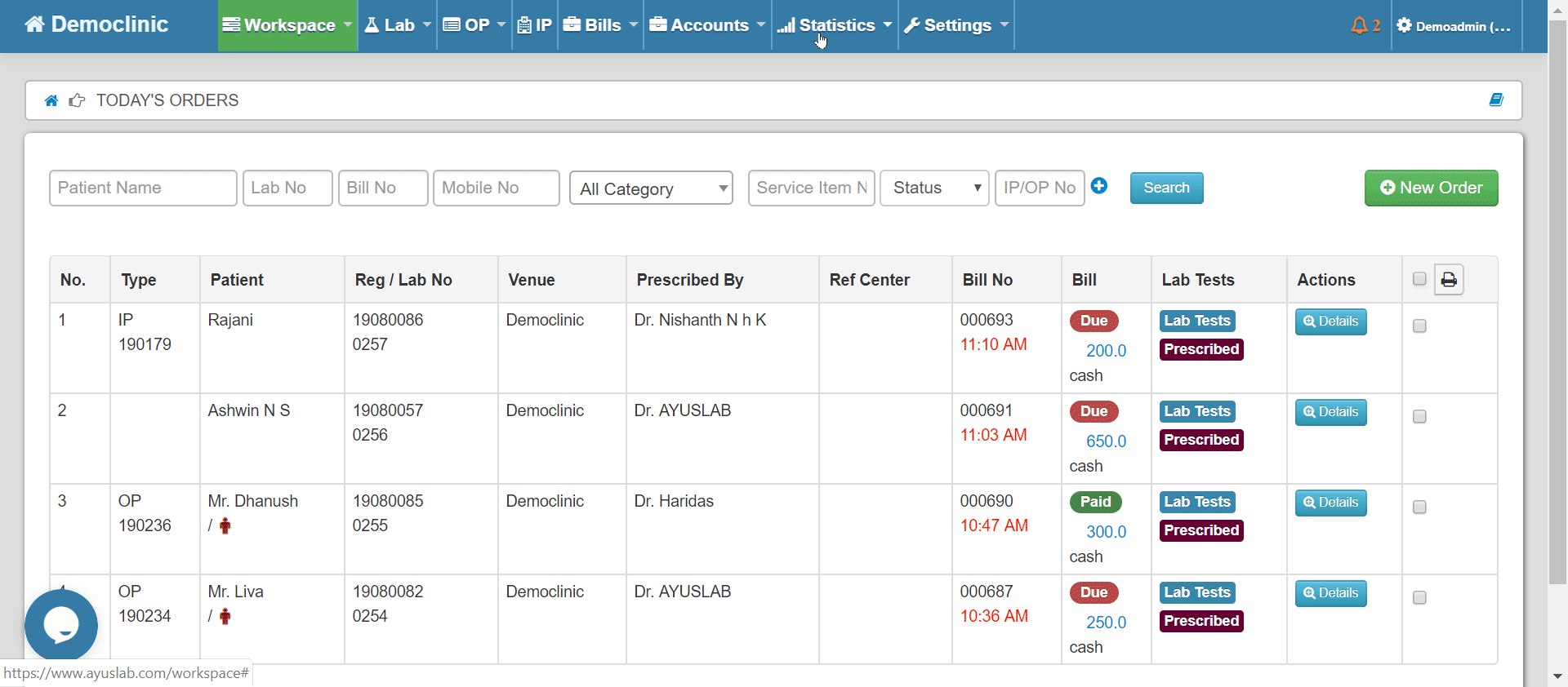 Input GST Summary AyusLab Service Connect