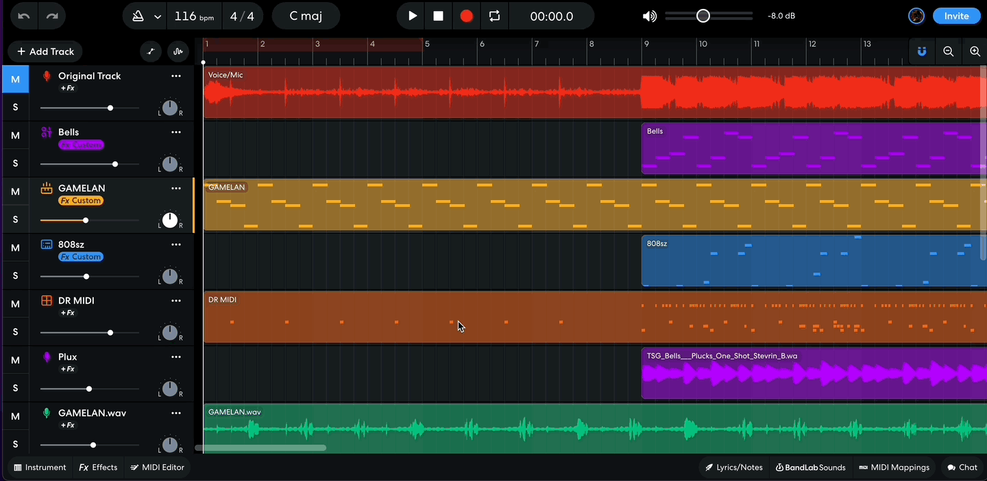 How can I automate volume, pan, and effects? BandLab Help Center