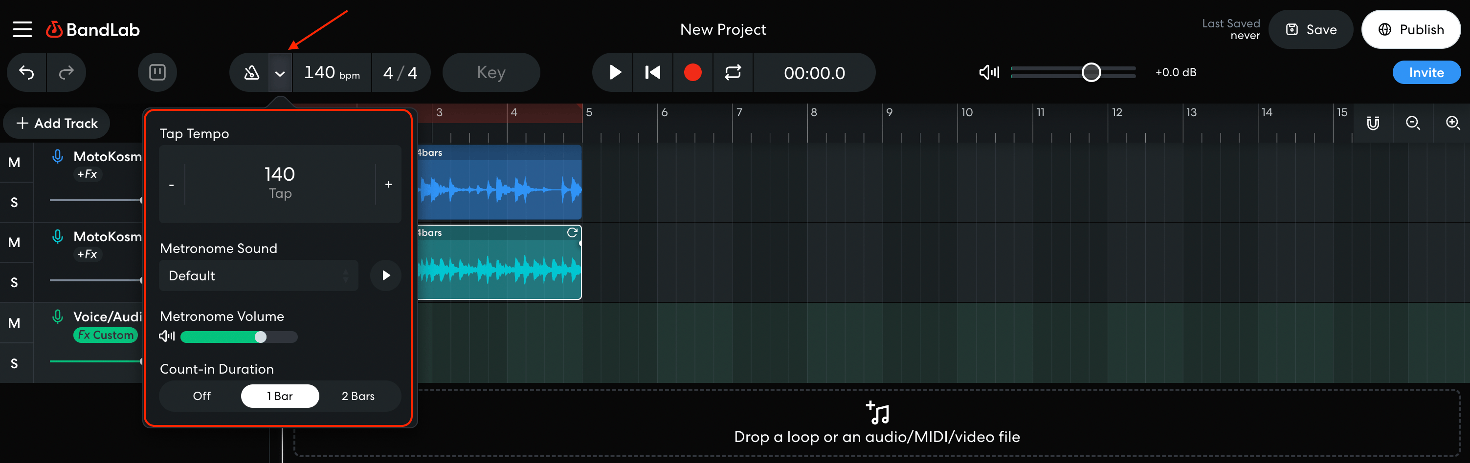 How do I use the metronome? BandLab Help Center