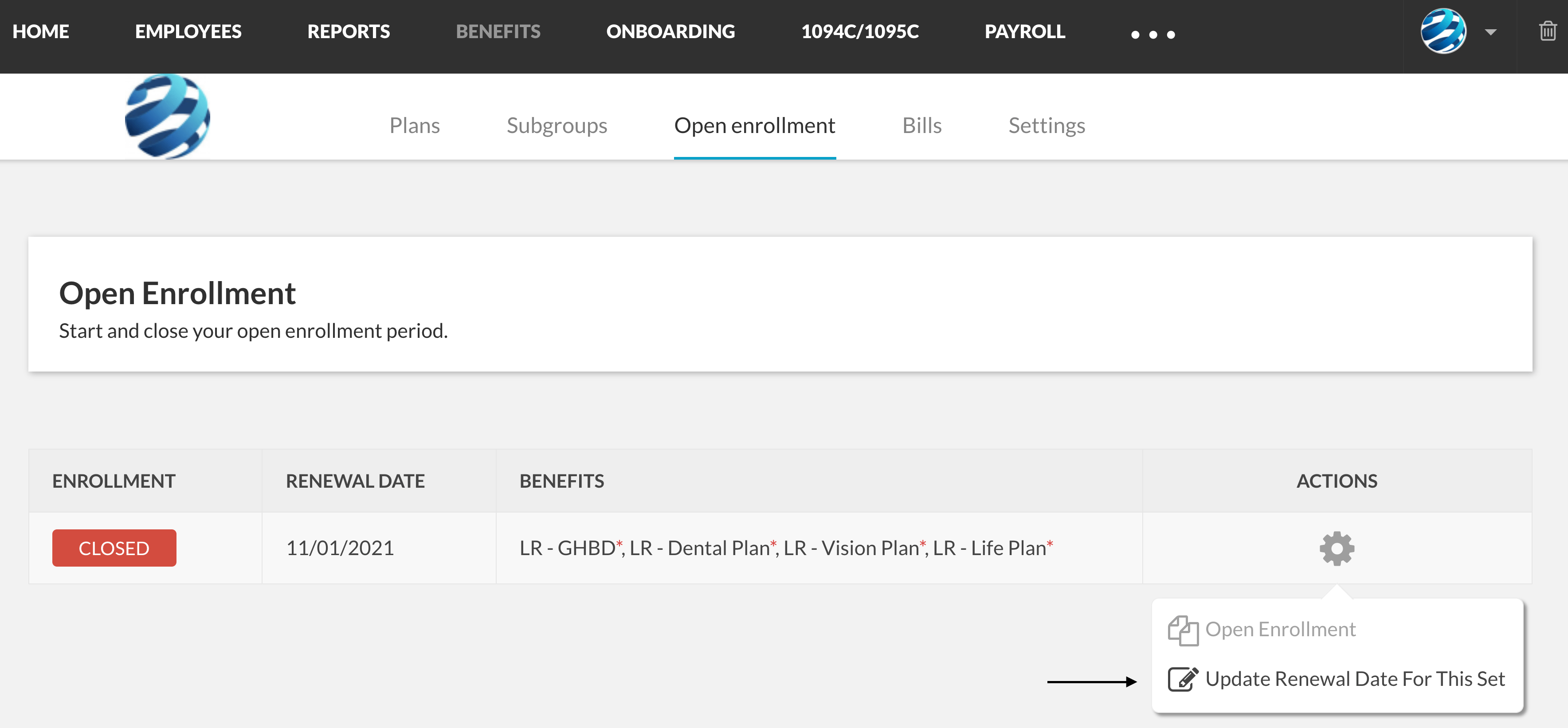 Update Renewal Date for Benefits Knowledge Base BerniePortal