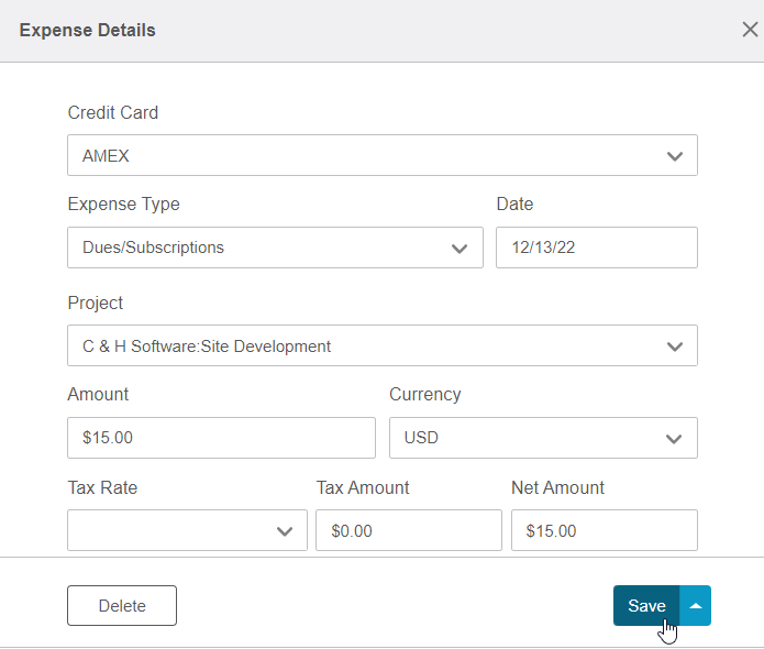 NonReimbursable Expenses BigTime Software