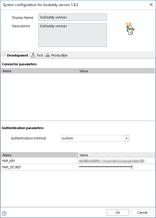 Connectors > GoDaddy